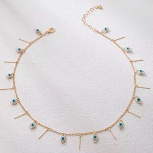 Gold Evil Eye Necklace N1895